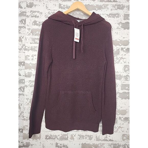 And Now This Hooded Sweater Mens Small Purple‎ Ribbed Pocket - Picture 1 of 12